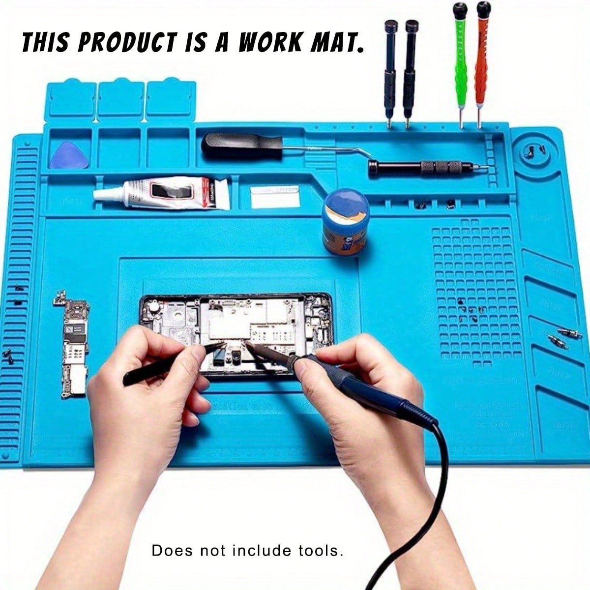 Electronics Repair Workbench - Tapis de soudure en silicone résistant